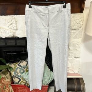 LOFT Light Blue Linen Blend Straight Leg Pants NWT Size 10
